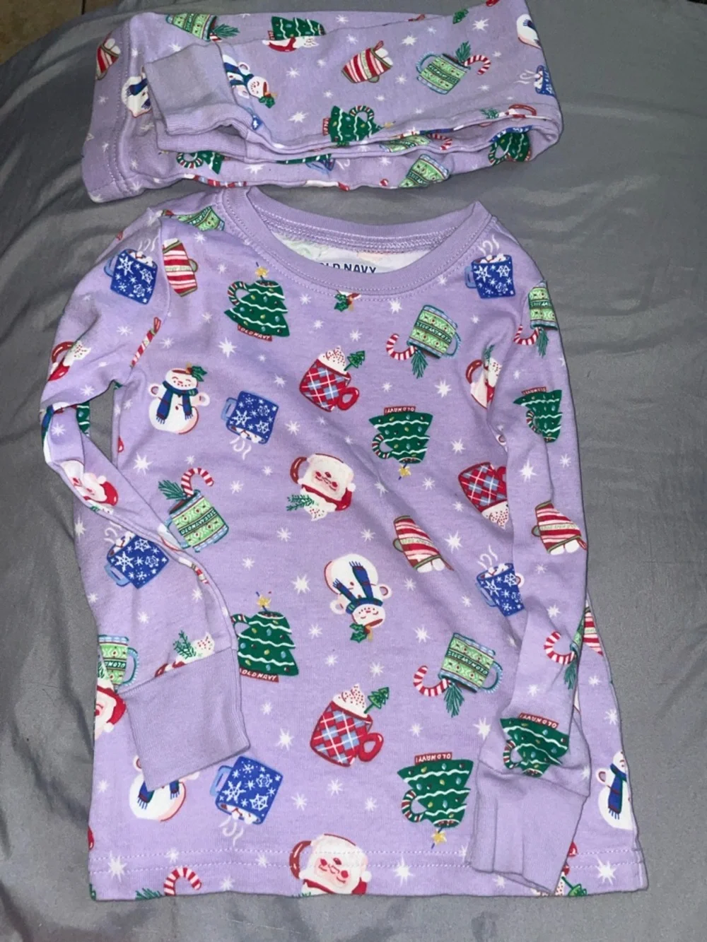 Old Navy Kids' Black and White Halloween Skull Pajama Set with Orange Accents